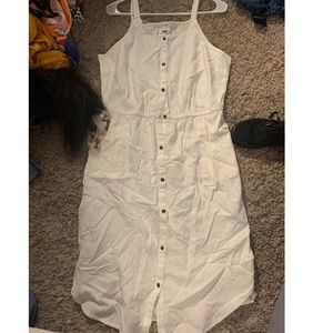 White button up dress